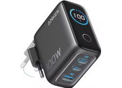 Anker Charger (100W, 3 Ports, Smart Display) crna