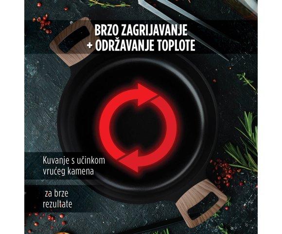 RosMarino Black Line II 28cm tiganj sa dvije ručke - slika 6