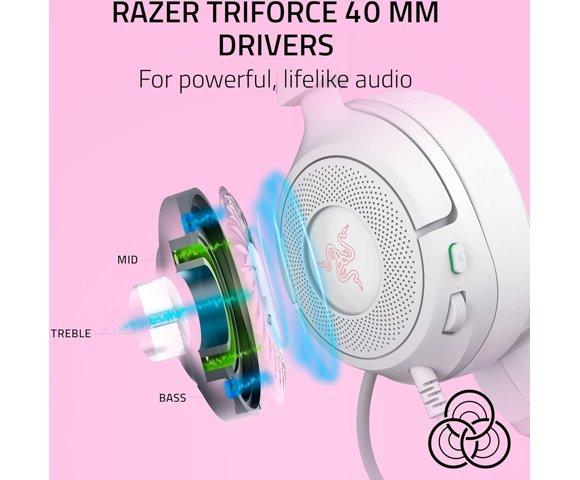 Razer Kraken Kitty V3 X White gaming slušalice - slika 4