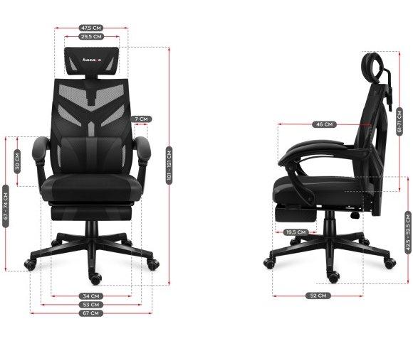 Huzaro Combat 5.0 Black gaming stolica - slika 8