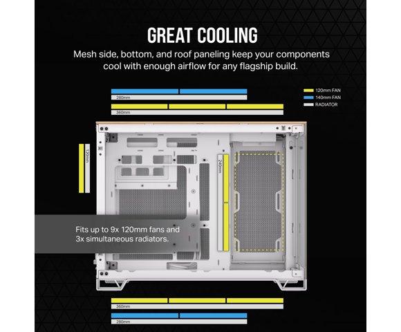 Corsair 2500X WHITE/BAMBOO kućište - slika 6