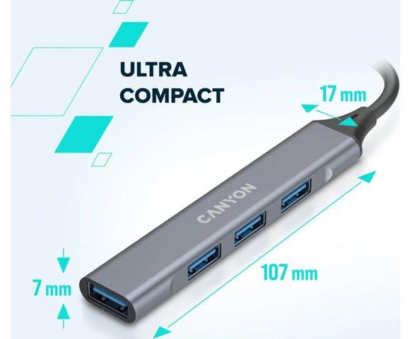 Canyon OnHub 02 Grey 4-port USB-C hub - slika 11