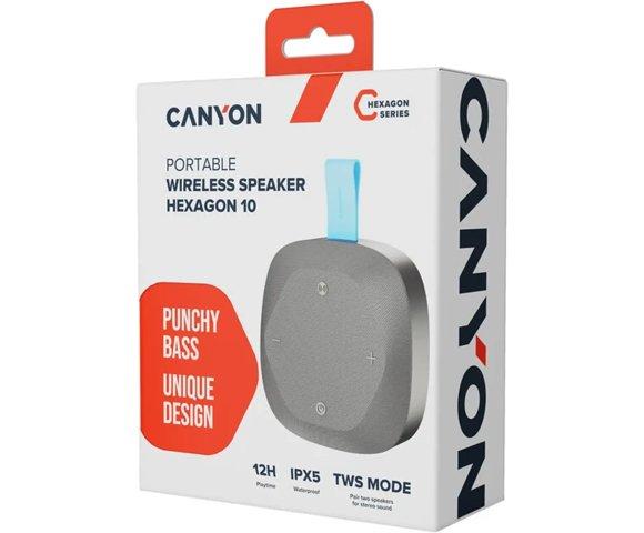 Canyon Hexagon 10 Gray / Blue bluetooth zvučnik - slika 13