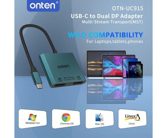 Onten UC915 Type-C / Dual DP adapter - slika 5