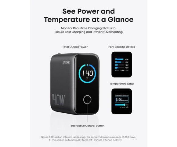 Anker Charger (140W, 4-Port, PD 3.1) Black - slika 4