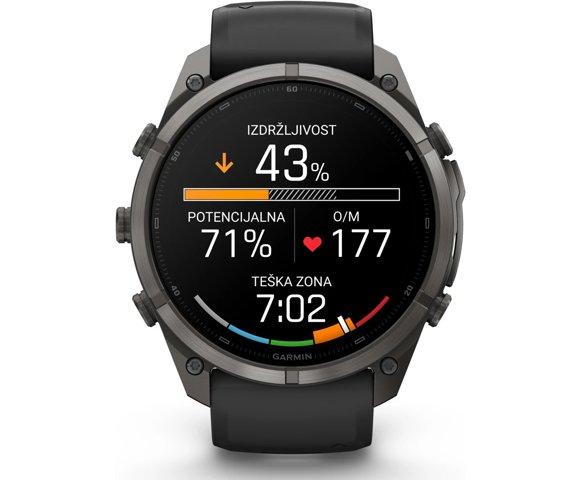 GARMIN Fenix 9 Pro inReach 51mm Titanium Grey smartwatch - slika 4