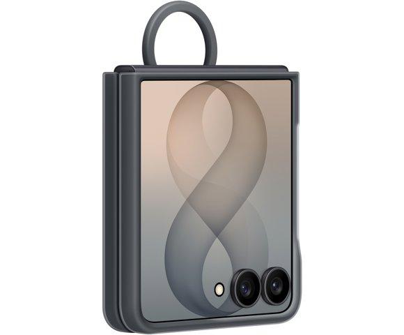 Samsung Galaxy Z Flip8 Silikonska Ring magnetna futrola (Graphite) - slika 3