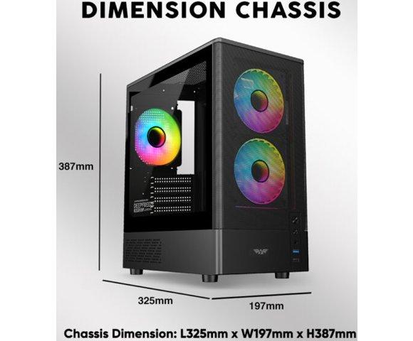 Armaggeddon Deepfreeze Duplex 2 CHROMA Black kućište - slika 2