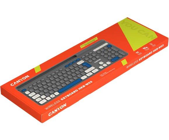 Canyon HKB-W03 Grey bežična tastatura - slika 5