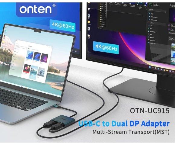 Onten UC915 Type-C / Dual DP adapter - slika 6