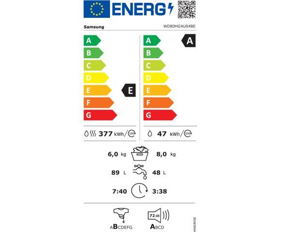 Samsung WD80HG4U04BELE kombinovana mašina - slika 10