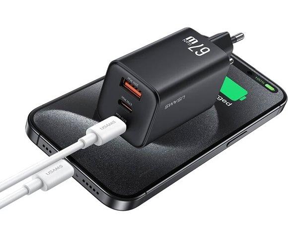 USAMS CC265TC01 black 67W punjač - slika 2