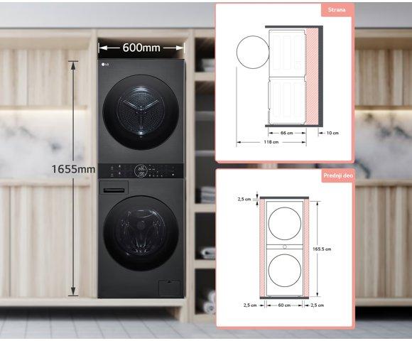 LG WashTower WT1210BBF mašina za pranje i sušenje - slika 8