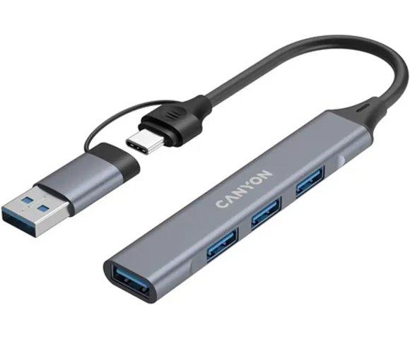 Canyon OnHub 02 Grey 4-port USB-C hub - slika 4