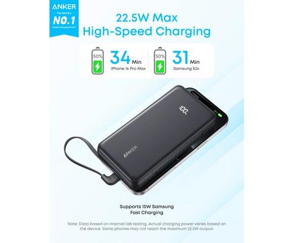 Anker Zolo Power Bank (20K, 22.5W, USB-C Cable) - slika 3