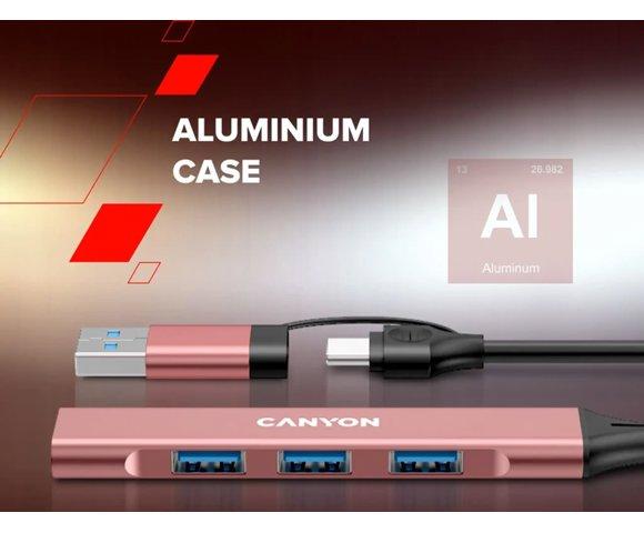 Canyon OnHub 02 Grey 4-port USB-C hub - slika 10