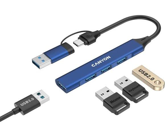 Canyon OnHub 02 Blue 4-port USB-C hub - slika 3