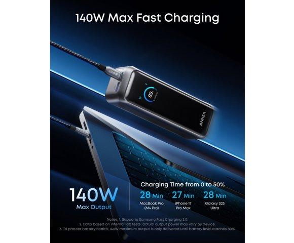Anker Prime Power Bank (20K, 220W) Black - slika 2
