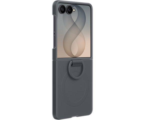 Samsung Galaxy Z Flip8 Silikonska Ring magnetna futrola (Graphite) - slika 5