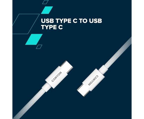 Canyon USB-C 1.2m 60W pleteni kabl - slika 7