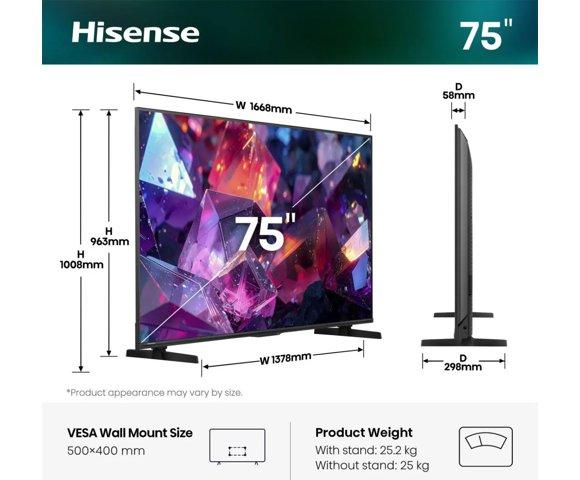 Hisense 75E7S televizor - slika 2