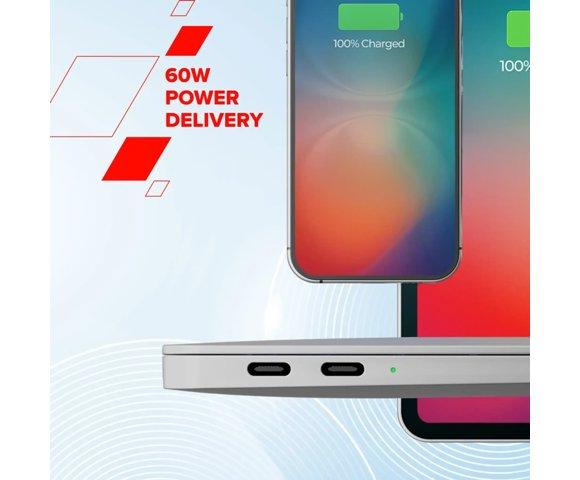 Canyon OnWire 60CL Pink USB-C 60W 1m pleteni kabl - slika 5