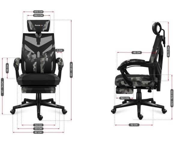 Huzaro Combat 5.0 Camo gaming stolica - slika 7