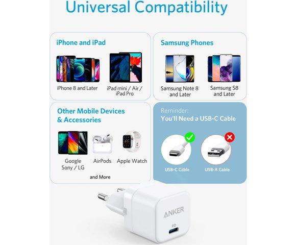 Anker PowerPort III 20W Cube White punjač - slika 5