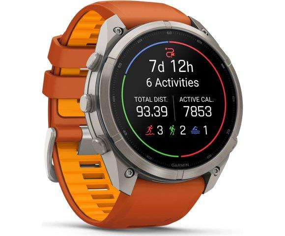  GARMIN Fenix 9 Pro inReach 51mm Titanium Orange smartwatch - slika 3