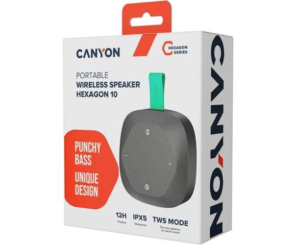 Canyon Hexagon 10 Black / Green bluetooth zvučnik - slika 7