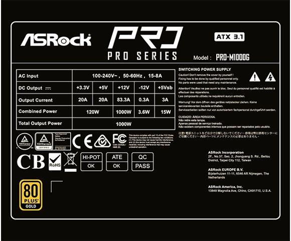 Asrock PRO-M1000G napajanje - slika 9