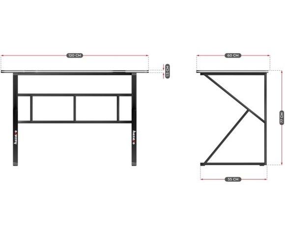 Huzaro Hero 1.6 Black gaming sto - slika 8