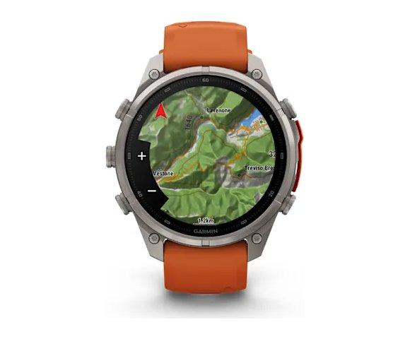 GARMIN Fenix 9 Pro inReach 47mm Titanium Orange smartwatch - slika 10
