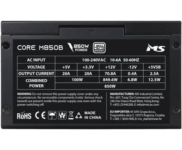 MS Industrial CORE M850B napajanje - slika 5