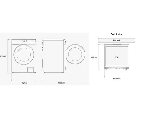 Samsung veš mašina (kombinovana) AI Wash 10kg + 6kg (Crna) - slika 11