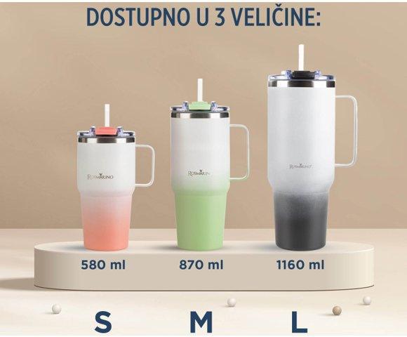 Rosmarino MegaCup Ombre 580ml siva termos - slika 4