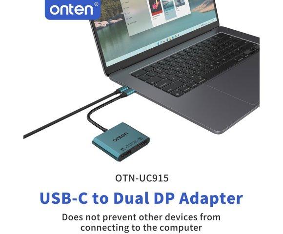 Onten UC915 Type-C / Dual DP adapter - slika 4