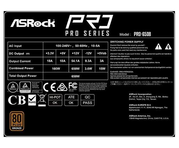 AsRock PRO-650B napajanje - slika 7