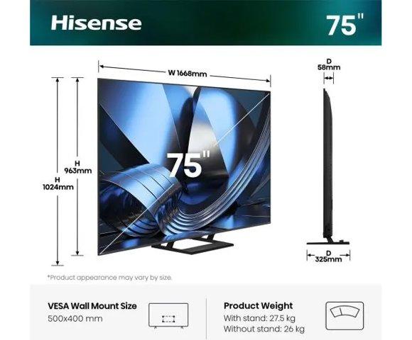 HISENSE 75U7SE televizor - slika 2
