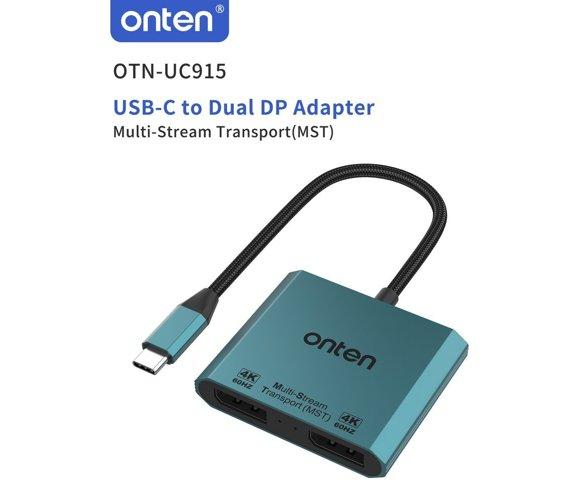 Onten UC915 Type-C / Dual DP adapter - slika 2