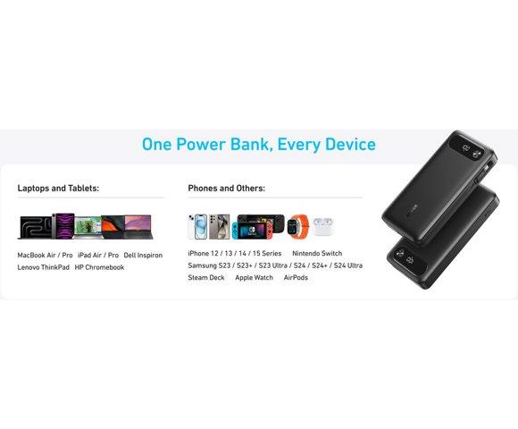 Anker USB-C Power Bank 20K Black - slika 6