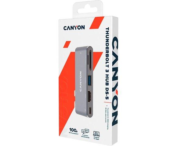 Canyon DS-5 5-u-1 Thunderbolt 3 docking station - slika 5