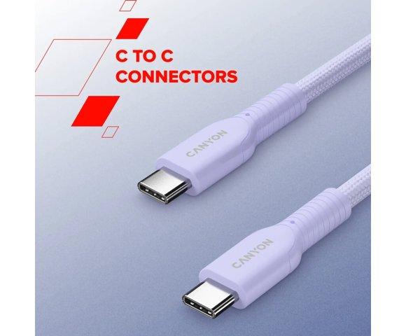 Canyon OnWire 60CL Blue USB-C 60W 1m pleteni kabl - slika 7