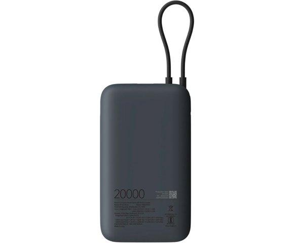 Xiaomi Power Bank 20000 (Integrated Cable) Dark Gray - slika 2