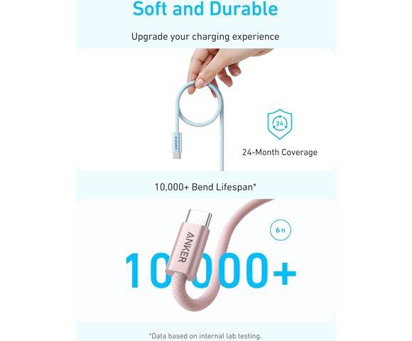Anker Zolo USB-C 1m 240W White kabl - slika 4