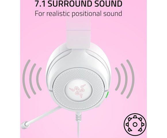 Razer Kraken Kitty V3 X White gaming slušalice - slika 5
