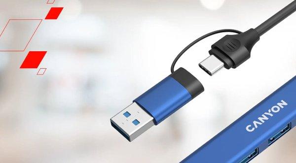 Canyon OnHub 02 Blue 4-port USB-C hub