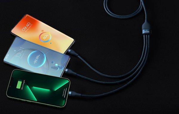 Baseus Flash 3-in-1 100W 1.2m Blue