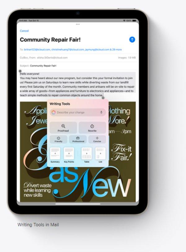 Apple iPad mini A17-Pro Wi-Fi 128GB Starlight