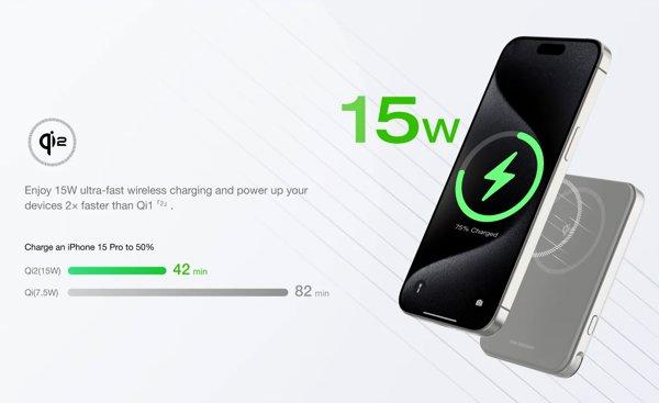 EcoFlow RAPID Magnetic Power Bank 10000mAh Silver